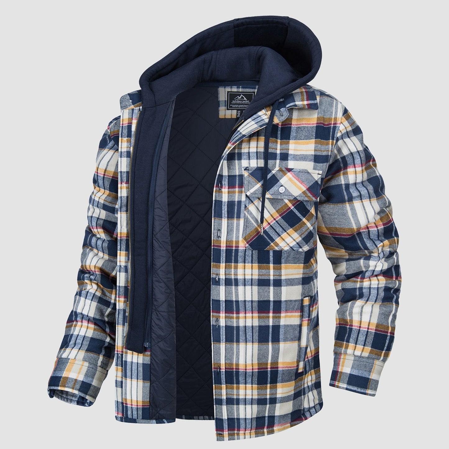 HARRY JACKET | FLANNEL WITH REMOVABLE HOOD