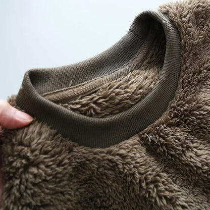 TEXTURED FLEECE PULLOVER