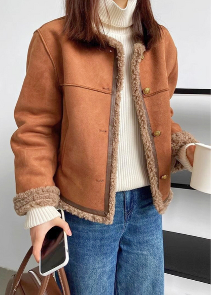RUBY COSY SHEARLING-LINED JACKET