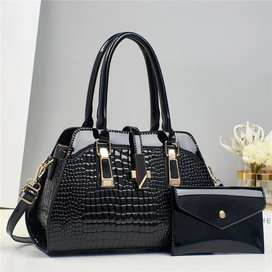 CROCO GLAM HANDBAG