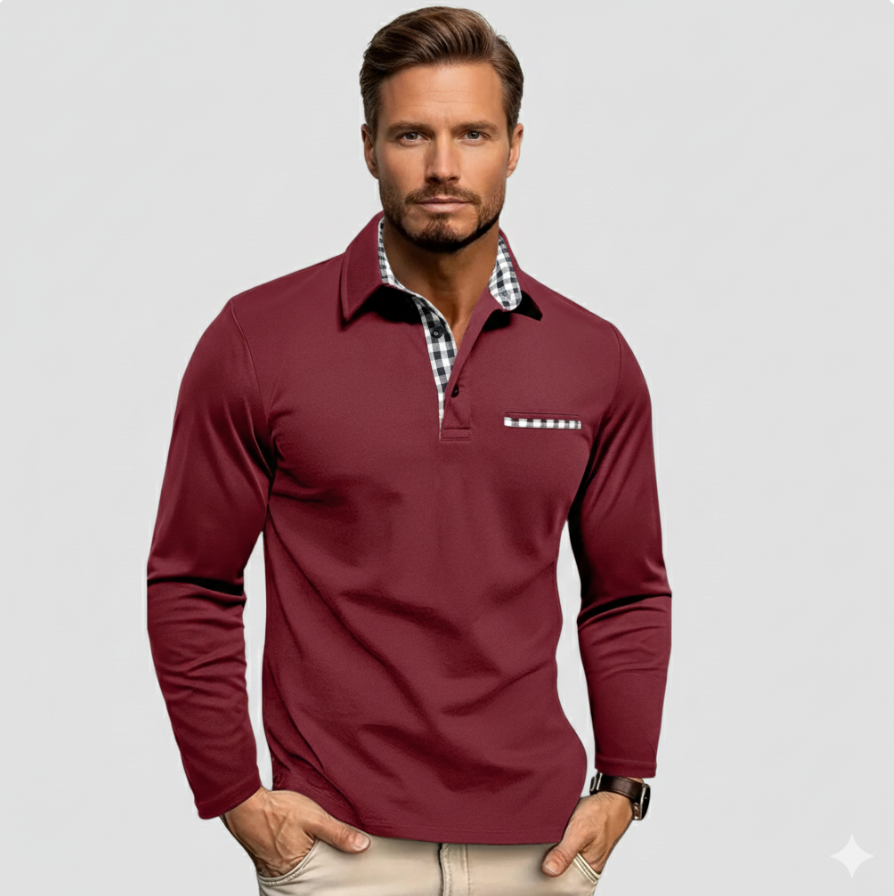 CALVERTON LONG-SLEEVE POLO
