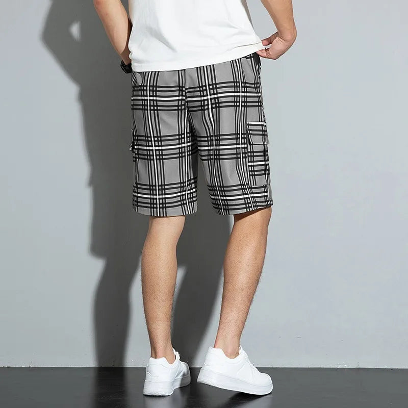 RIDGEWAY PLAID CARGO SHORTS